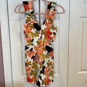 Floral Cutout Skort Dress